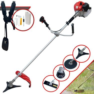 Imagem de Roçadeira Multifuncional À Gasolina 2T Anmax CG430P-TB 43cc 2HP 9.000rpm Motor 2T Com Carretel Nylon, Faca 2 Pontas, Faca 3 Pontas e Faca 80 Dentes