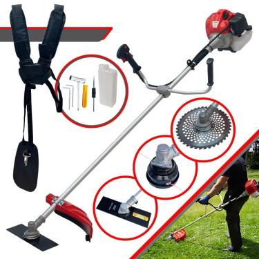 Imagem de Roçadeira Profissional Anmax CG430P TB À Gasolina 2T 43cc 2HP 9.000rpm 3 Em 1 Com Carre...