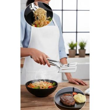 Imagem de Pinça Inox Multiuso: Pizza, Churrasco e Mais! - Congratulations Store