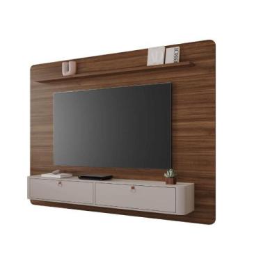 Imagem de Painel Tito para TV até 65 Polegadas - Tudo de Móveis, Café/Off