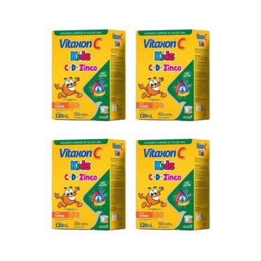 Imagem de Vitaxon Kids Vitamina C, D & Zinco Airela 120 ml - Kit 4 Un
