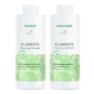 Imagem de Kit Wella Professionals Elements Renewing - Shampoo + Condicionador 1L