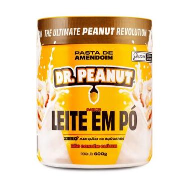 Imagem de Dr Peanut Pasta de amendoim 600g Zero Açucar Sabor Leite Em Pó