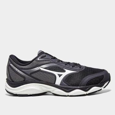 Imagem de Tênis Mizuno Hawk 5 Masculino, Preto, Branco, 43