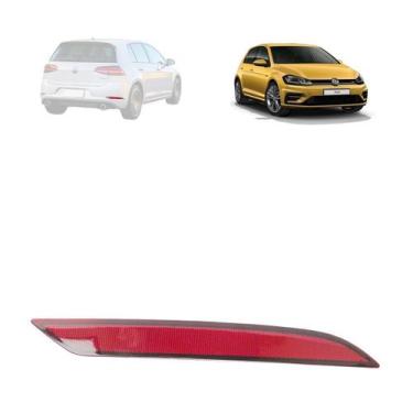 Imagem de Lanterna refletor parachoque traseiro volkswagen golf 2018 a 2020 lado