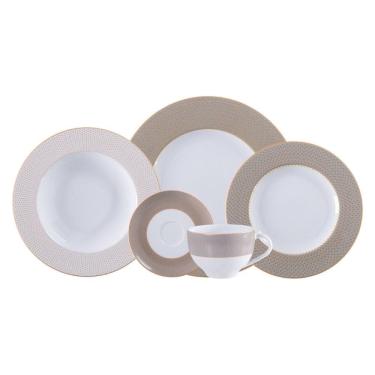 Imagem de Aparelho de Jantar Tramontina Aurum em Porcelana Decorada 30 Peças