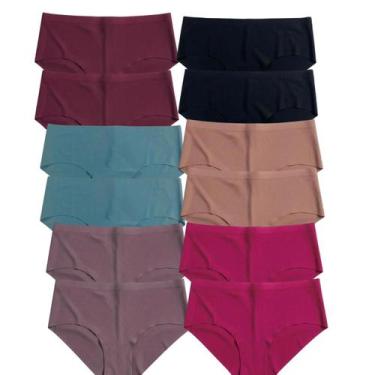 Imagem de Kit 12 shorts Microfibra Corte a Laser - Básica Linda, Sortido, P