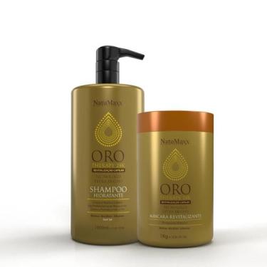 Imagem de Kit Shampoo 1l + Máscara 1kg Oro Therapy 24k Natumaxx