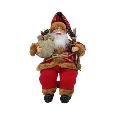 Imagem de Decoração De Árvore De Natal Papai Noel De 35cm, Ornamento Para Janela
