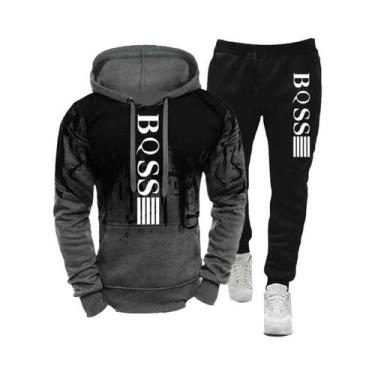 Imagem de Conjunto De Agasalho Masculino Para Corrida De Outono: Moletom Com Cap