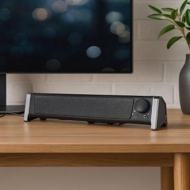 Imagem de Sound Bar USB Para PC E Notebook 10W RMS Com RGB E Entrada AUX 3,5mm C