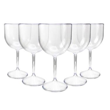 Imagem de Kit 10 Taças De Gin Cristal Colorida Acrilico 450 Ml Festa Casamento F