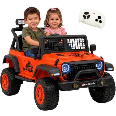 Imagem de Quadriciclo Eletrico Bandeirante 2 Lugares Laranja 12V Controle