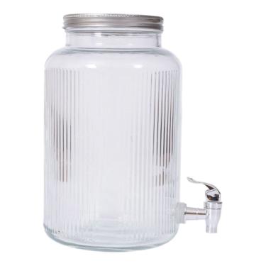 Imagem de Suqueira Vidro Canelado 5,5L e Torneira Sucos, Drinks e Chá