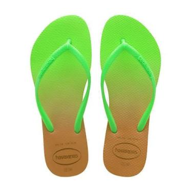 Imagem de Chinelo Havaianas Slim Gradient - 7013470, 37/8, Verde