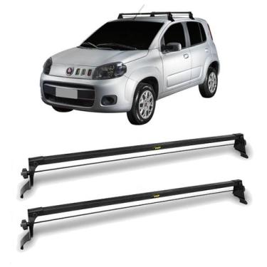 Imagem de Rack de Teto Fiat Uno Vivace 2011 a 2021 em Aço Preto com Fixação Late