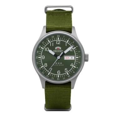 Imagem de Relógio Orient Automático 3 Estrelas Verde Nylon Exclusivo, Verde
