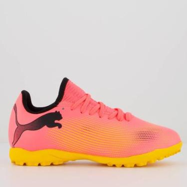 Imagem de Chuteira Puma Future 7 Play TT PS BDP Society Infantil Rosa, 32