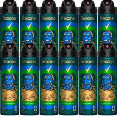 Imagem de Kit Desodorante Aerosol Rexona Antibacterial+Invisible Men 150ml - 12 