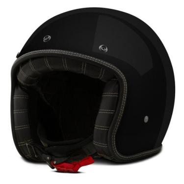 Imagem de Capacetes Custom Etceter Solid De Moto Diversas Cores Oferta, 56, PRET