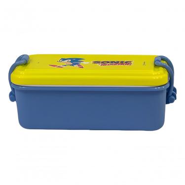 Imagem de Kit Lanche Infantil Lunch Box Sonic Headhog Sega com Garrafa e Porta Lanche Amarelo Zonacriativa
