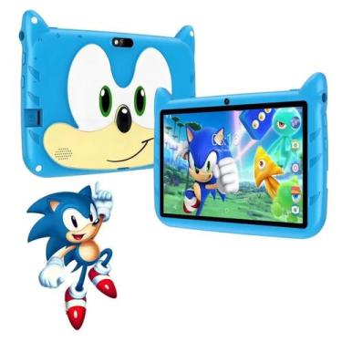 Imagem de Tablet Kids Sonic Azul 64GB 4GB RAM Tela HD Capa Antichoque Android In