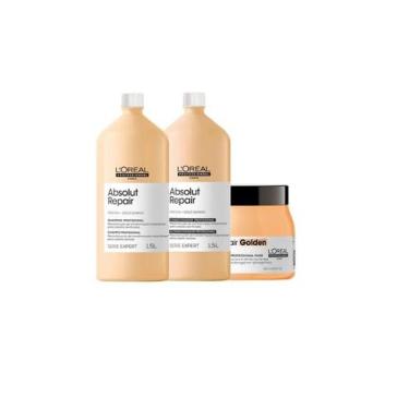 Imagem de Kit L'Oréal Absolut Repair Shampoo 1,5 litros + Condicionador 1,5 litr
