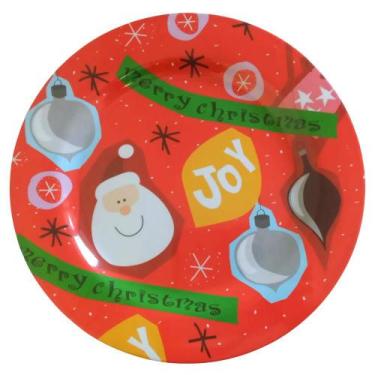 Imagem de Jogo Com 6 Sousplats / Pratos 31cm  Natalinos Merry Christmas Saldão -