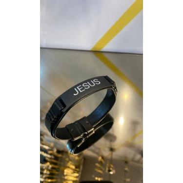 Imagem de Bracelete Preto Jesus - Rei Moa Acessórios 