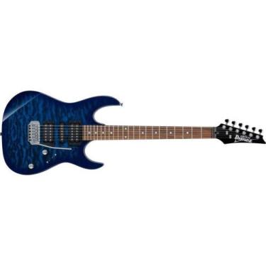 Imagem de Guitarra Strato Ibanez Grx70qa-tbb Transparent Burster Blue