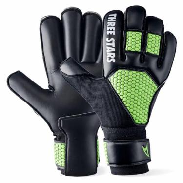 Imagem de Luva de goleiro three stars emotion alta aderência grip -, Preto, P