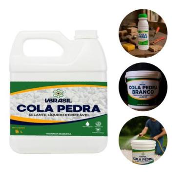 Imagem de Cola Pedra Fixador de Pedras para Jardim 5 Litros Impermeabilizante Pe