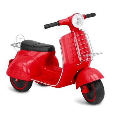 Imagem de Mini Moto Eletrica Infantil 6v Lambreta Bandeirante, Vermelho