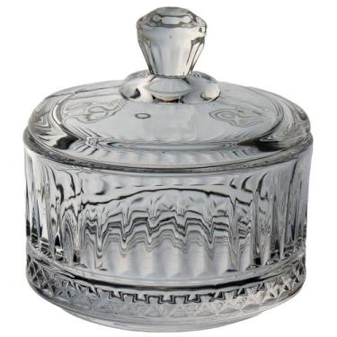 Imagem de Potiche Bomboniere Vaso Redondo Tampa Eco Crystal 7x6 Transparente - H