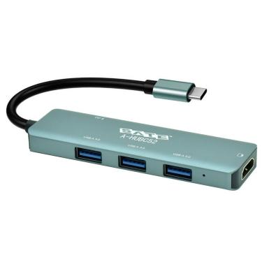 Imagem de Hub USB Tipo C 3.1 Satellite A-HUBC52 com 5 Portas HDMI e USB 3.0 Cinza