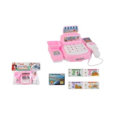 Imagem de Conjunto De Brinquedo De Caixa Registradora Interativa Para Crianças C