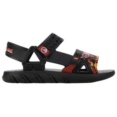Imagem de Sandália Hot Wheels + Estojo Shark Bite, Preto, 23