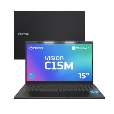 Imagem de Notebook Positivo Vision C15M Intel Celeron N4500 Windows 11 Home 4GB RAM 128GB eMMC Tela 15" Full HD IPS Antirreflexo - Minitela e Tecla Copilot - Cinza