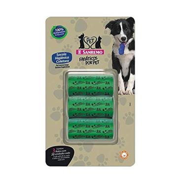 Imagem de Sanremo - Sacola Higiênica Coletora de 4 Litros para Cães, Conjunto de 3 Unidades, Core Sortida, Linha Pet