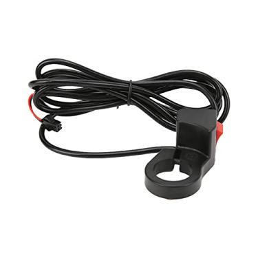 Imagem de SPYMINNPOO Interruptor de farol para guidão de bicicleta, interruptor de guidão de engrenagens altas, baixas, portátil, leve, variável para scooter elétrica de bicicleta