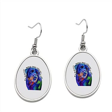 Imagem de Rottweiler Perfect World Brinco - Brincos com pingente para meninas - Presente de festa de aniversário dos namorados