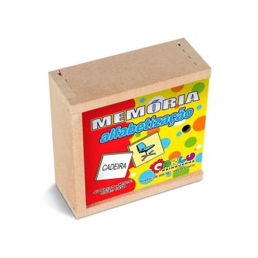 Imagem de Jogo Memória Alfabetização 40 Peças Em M.D.F. Carlu 1038