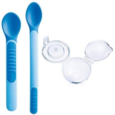 Imagem de Kit 2 Colheres Termossensíveis Azul - MAM