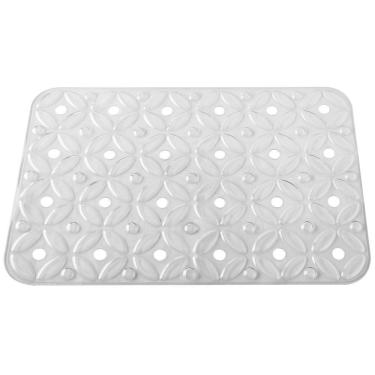 Imagem de Tapete Box Retangular Antiderrapante Ventosa Fixação Chão NT