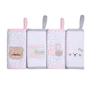 Imagem de Papi Textil Paninho De Boca Soft Papi Friends C/Prendedor De Chupeta 38Cm X 36Cm Contem 04 Un