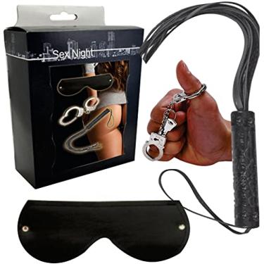 Imagem de Algemas Sexual Dedo Mini com Máscara e Chicote Kit de Produtos Dominador