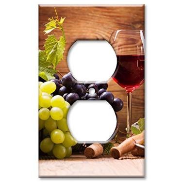 Imagem de Placa de parede/interruptor da marca Art Plates – vinho e queijo, Outlet