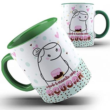 Imagem de Caneca verde Flork Avó é mãe com açúcar