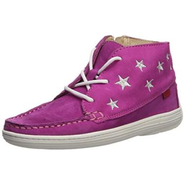 Imagem de MARC JOSEPH NEW YORK Unisex-Kid's Leather Ankle Boot Embroidered Star Detail Loafer, Pink Nubuck, 2.5 M US Little Kid