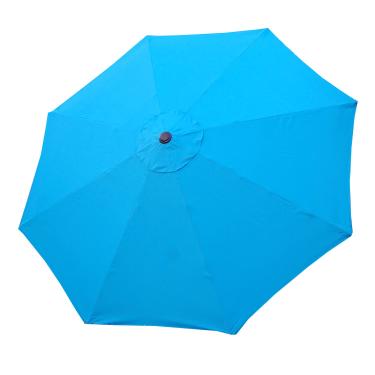 Imagem de BELLRINO DECOR Alpargata de reposição para guarda-chuva forte e grosso azul lago para 3 m e 8 caneladas (somente cobertura)